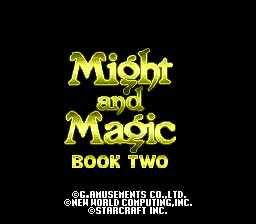 Might and Magic - Book Two (Japan) Title Screen